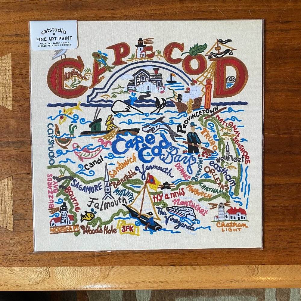 CAPE COD ART PRINT by Cat Studio 10” x 10”